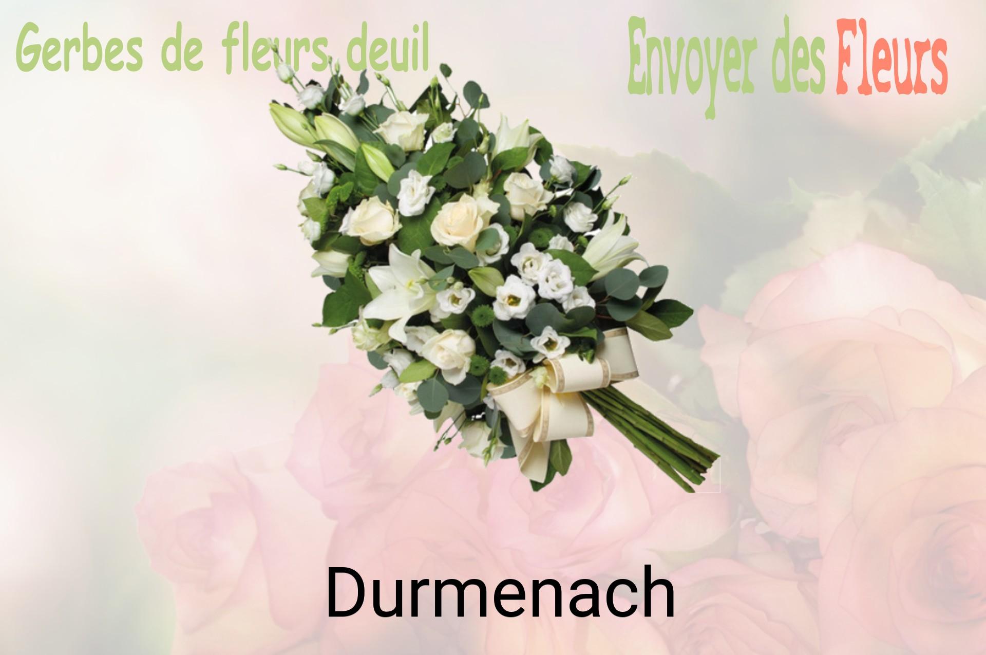 Gerbe de fleurs de deuil livrée à Durmenach